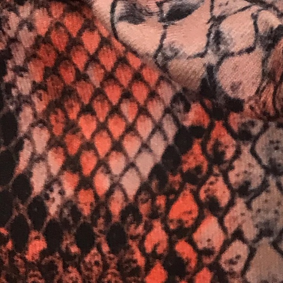 I.AM.GIA.NEW Bodysuit Snake Print Mock Neck Stretch Long Sleeve High Leg Animal - Picture 11 of 15